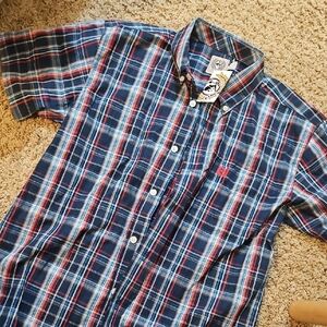 Men's Blue Plaid Shirt